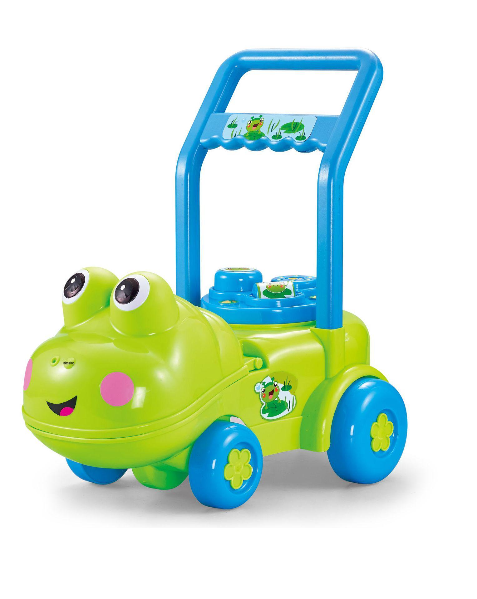 Multicolor Baby Walker Cartoon Hippo Push