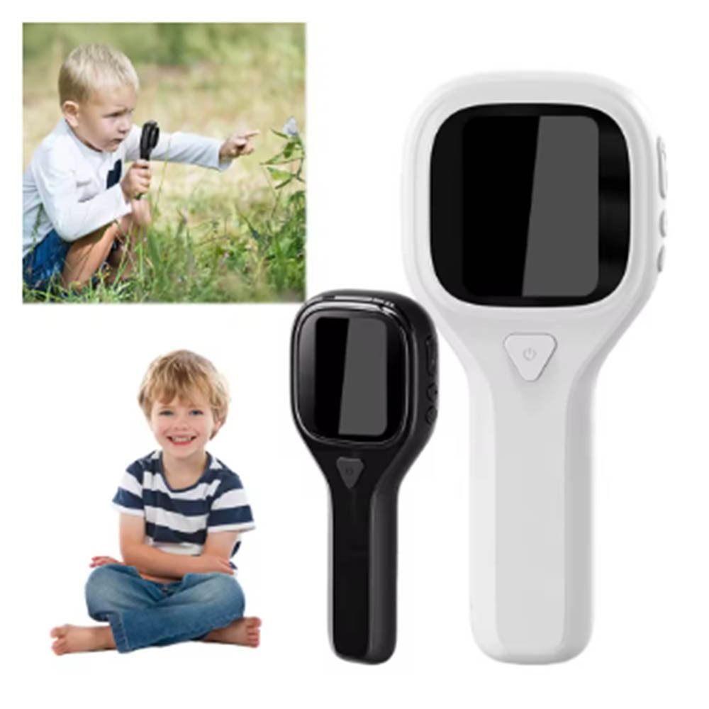 

with 2 inch Screen Handheld Magnifying Glass High Definition Children Microscope Specimen Making білий