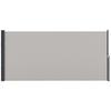 Side Awning Side Blind Retractable Privacy Screen Aluminum Polyester 3 X 1.4 M Light Gray