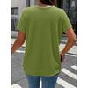 Camiseta Elegante Gola Boneca Tamanho Grande para Mulheres Cor Sólida Manga Curta Botões Plissados Tops Verão Solta Casual Simples Doce Camisa Roupa Feminina