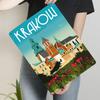 Krakau Wawel Schloss Vintage Blechschild Polen Reise Souvenir Wohnzimmer Bar Wandkunst Dekor