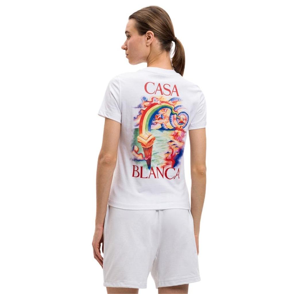 Casablanca Womens/Ladies Nature Teacher Back Print Fitted T-Shirt