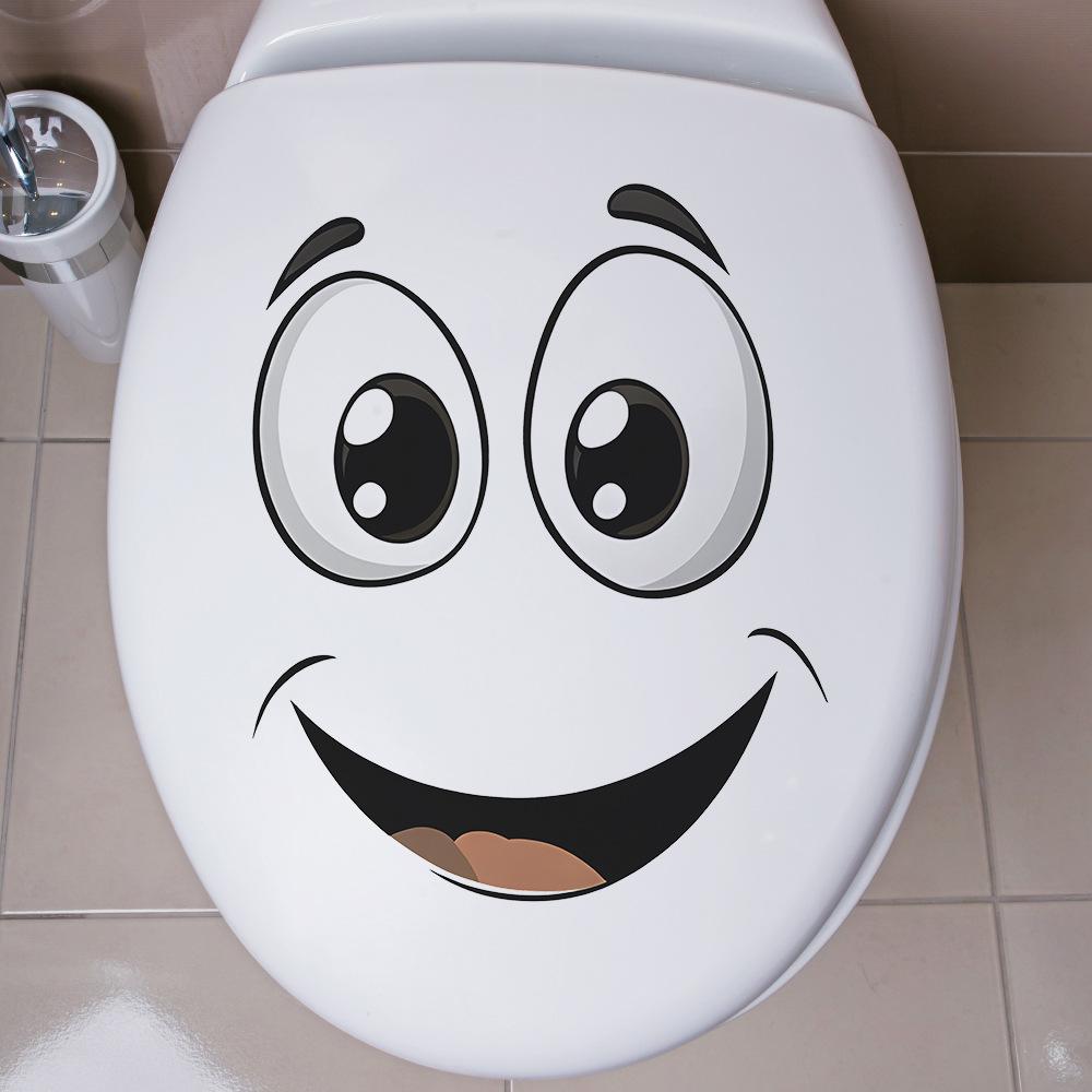 Creative Big Eyes Quirky Expression Bathroom Bathroom Decoration Wall Stickers
