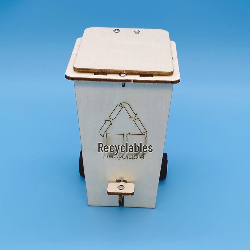 DIY Environmental Science Project: Flip-Top Trash Can Kit for Primary Students