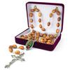 TREE OF LIFE REV. 22:14 Israeli Wooden Catholic Rosary Necklace, Olive Wood Rosary Beads, Icon Portrait & Crucifix Pendant, Confirmation and