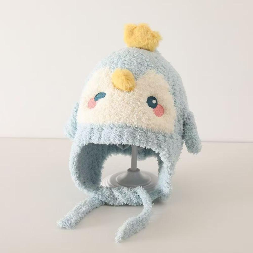 Cartoon Kids Earflap Beanie Thick Plush Lined Infant Winter Cap Toddler Warm Hat Cold Weather