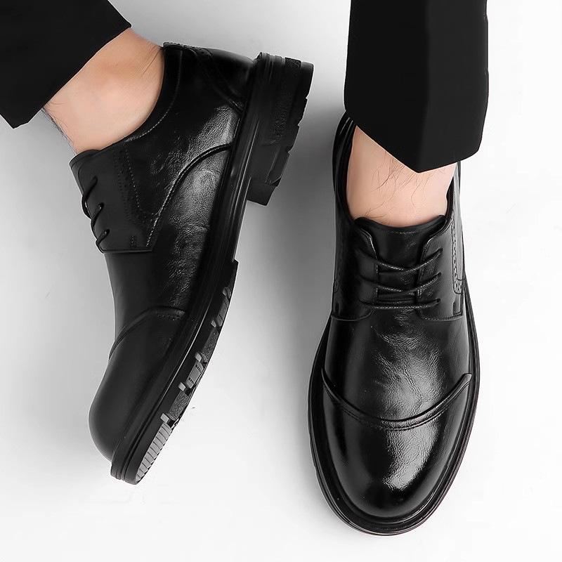 

Мужские кожаные туфли из натуральной коровьей кожи, высококлассные, модные, в деловом повседневном стиле, туфли-инструменты, с большой головой, на платформе 44