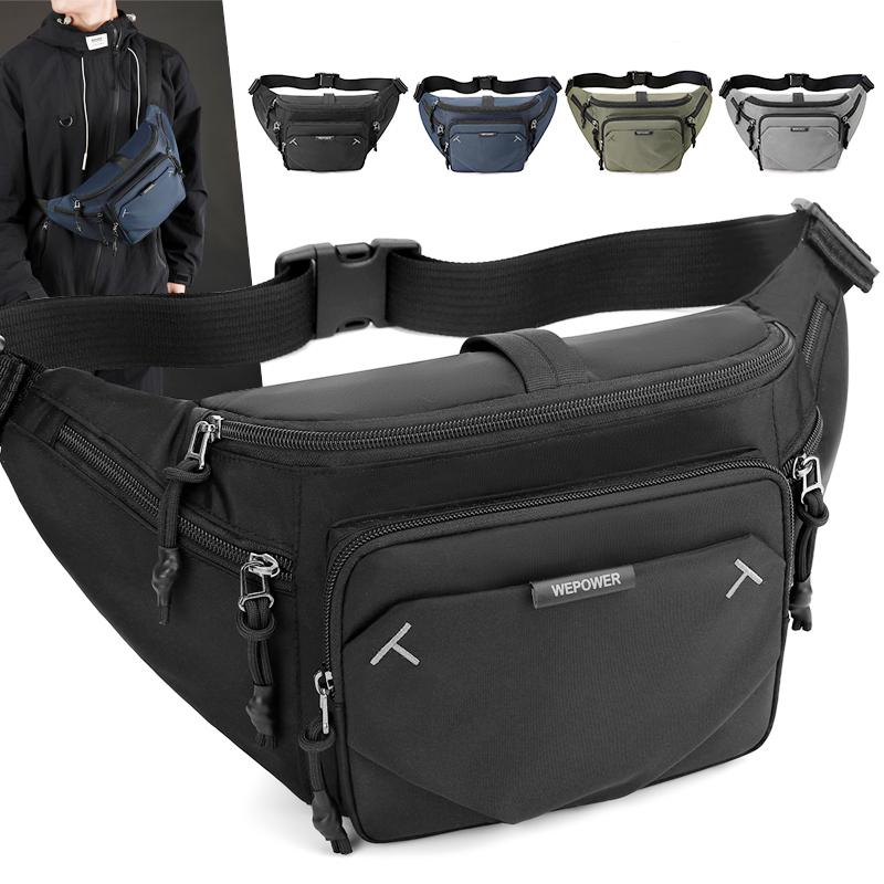 Men's Waist Packs Chest Bag Nylon Crossbody Bags For Men Fashion Casual Men Bag Male Chest Pack Fanny Bags Bag Sac