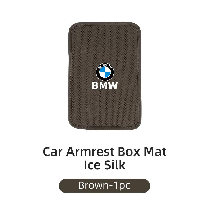 

2025 Hot Car Interior Armrest Box Cover Console Ice Silk Booster Storage Pad For BMW E90 E60 E46 E39 F30 F10 E87 X3 X4 X5 X1 G30