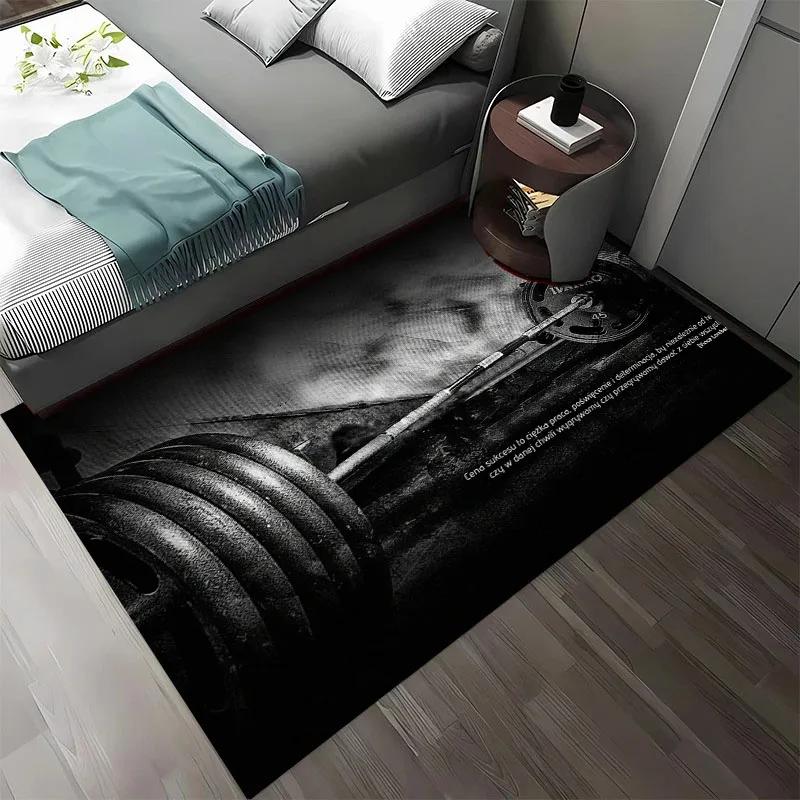 3D Printing GYM Theme Large Area Carpets for Home Living Room Children's Bedroom Sofa Doormat Kitchen Floor Rugs Anti-slipDecor