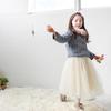 Girls Mesh Tutu Skirts Summer Kid White Lining Long Skirts Solid Fluffy Tulle Princess Ball Gown