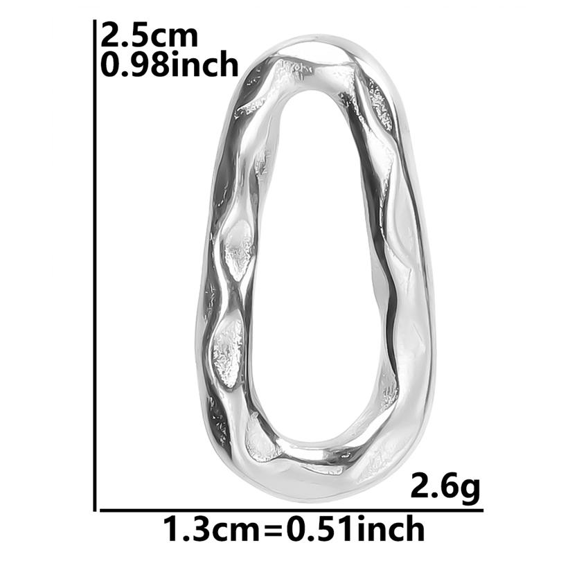 5pcs Titanium Accessories Eye Oval Rectangle Stainless Steel Charm Pendant For Jewelry Making Supplies DIY Women Pendant Earring