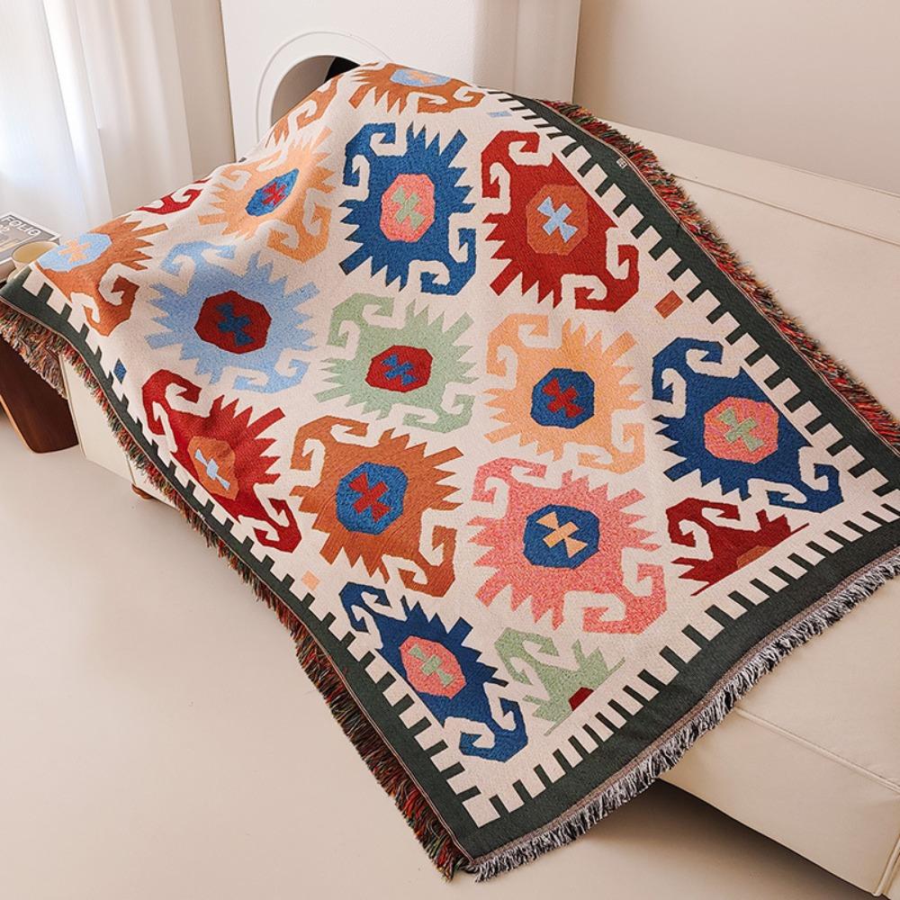 Stylish Graffiti Print Sofa Cover Blanket Artistic Tapestry for Couch Office Home Decor Soft Cozy Throw Cloth