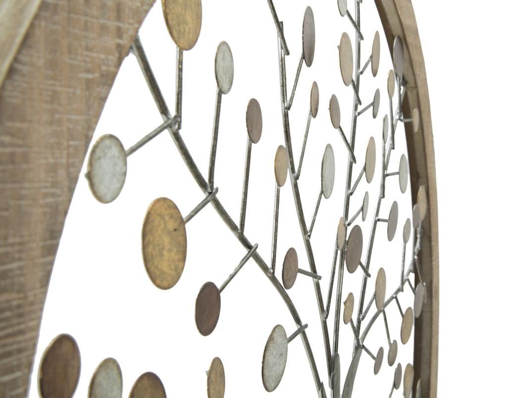 Wall Panel With Mirror Tree Of Life Cm Ø 61X1,8