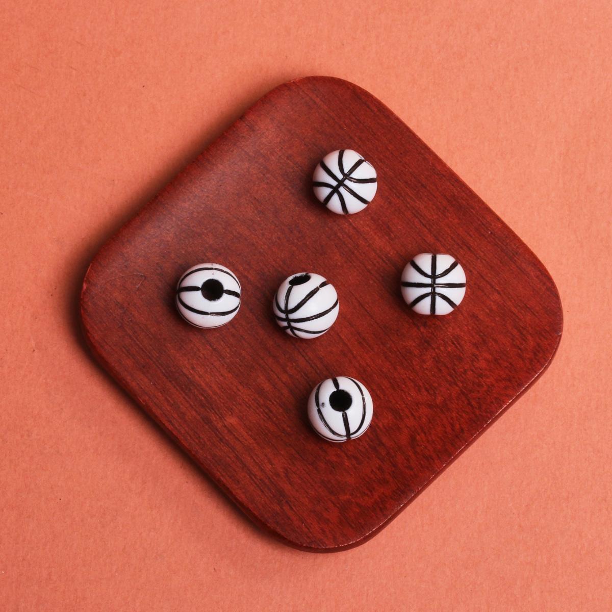 

Vogue 5 шт. футбольные бусины баскетбольный мяч с отверстием свободные бусины 11 мм подвески круглый футбольный мяч 15,5 мм акриловые браслеты принадлежности для изготовления ювелирных изделий Style 1