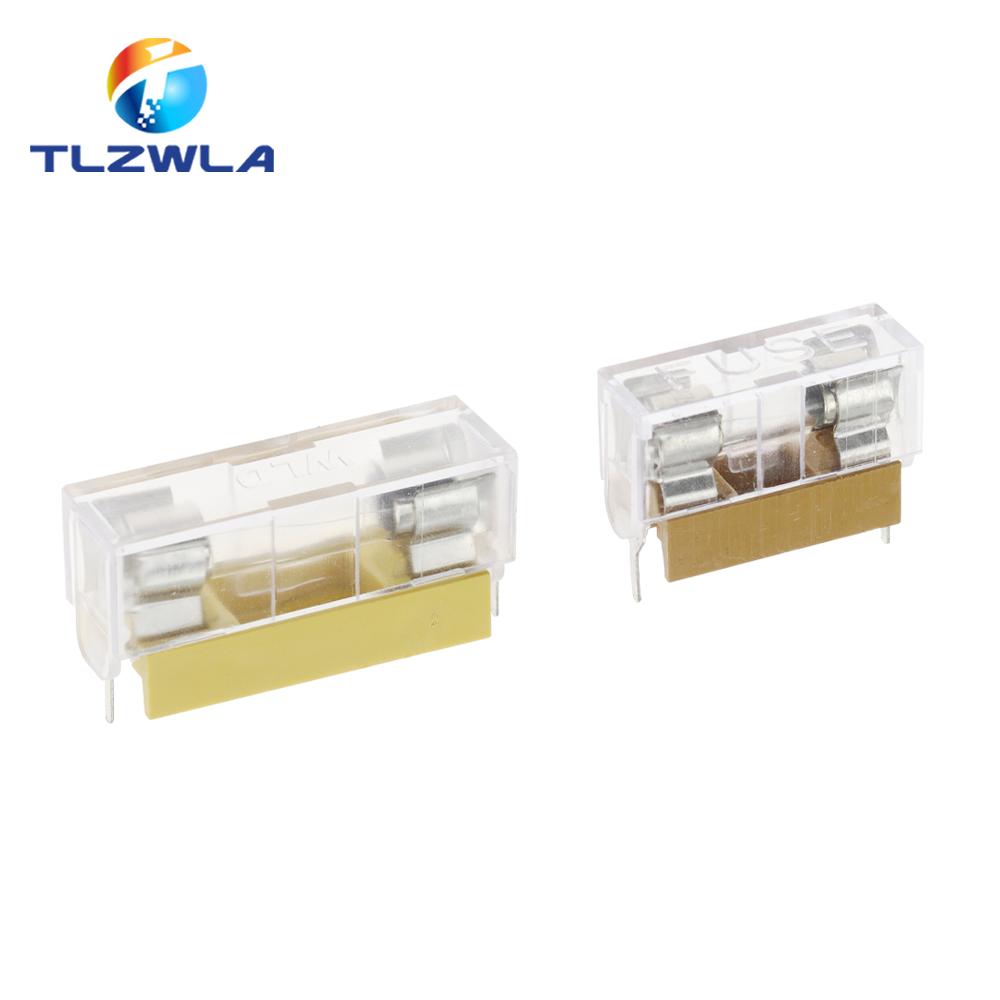 5PCS 5*20mm 6*30mm 250V Glass Fuse Holder Transparent Holder With Transparent Cover Fuse Blocks 5X20MM 6X30MM Insurance Header Fuse Holders1