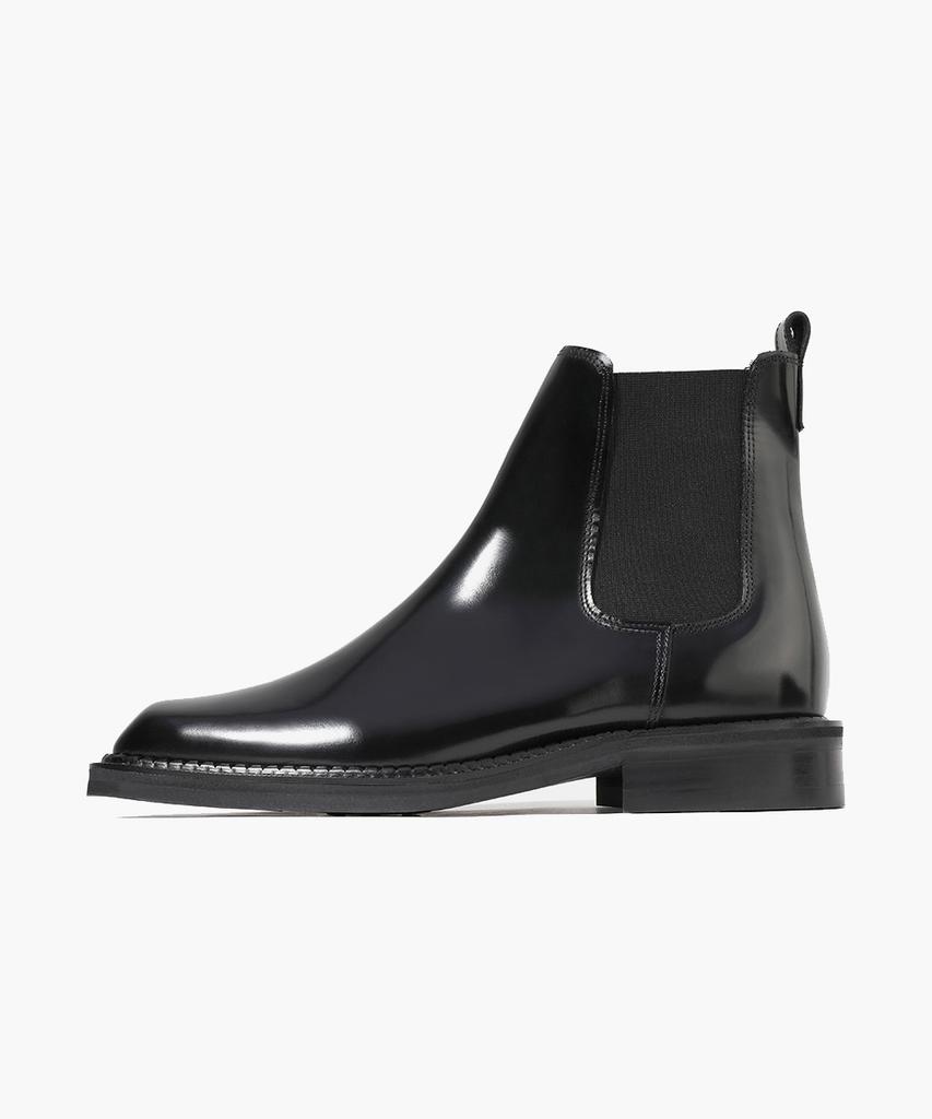 Firenze Atelier [Vibram] Double-Welt Rubber Sole Square Toe Chelsea Boots 8702 [Black Box]