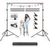 Kit Supporto Sfondo Foto Video Studio Fotografico 2x3M Supporto Sfondo Regolabile Attrezzatura Studio Robusta