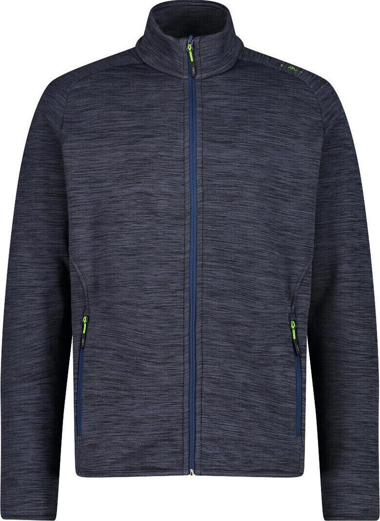 Куртка CMP Мужская куртка из меланжевого стрейч-флиса (30E9707) stretch Fleece (30E9707) blue mel.-limegreen