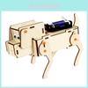 Hand Assembled Wooden Mechanical Dog Children Puzzle Toy Model Control Function For Educational Fun