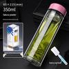 Heat-Resistant Double Wall Glass Tea Infuser Bottle