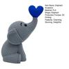 Elephant Heart Sculpture 3D Printed Small Elephant Figurine for Wedding Anniversary Valentine's