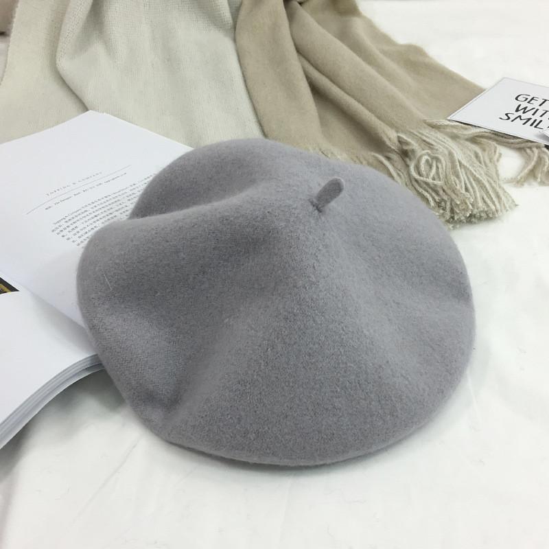Warm Wool Soft Beret For Women Autumn Winter Fashion Trendy Hat Beret