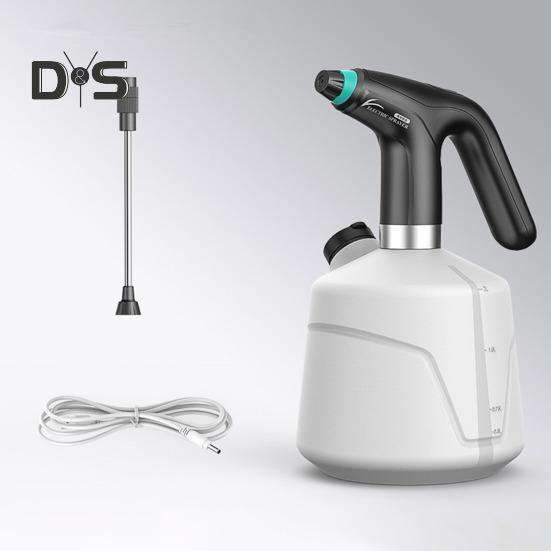 2L Electric Spray Bottle USB Rechargeable Garden Sprayer with Adjustable Nozzle Multi-function Spray Bottle with Battery Indicator for Watering