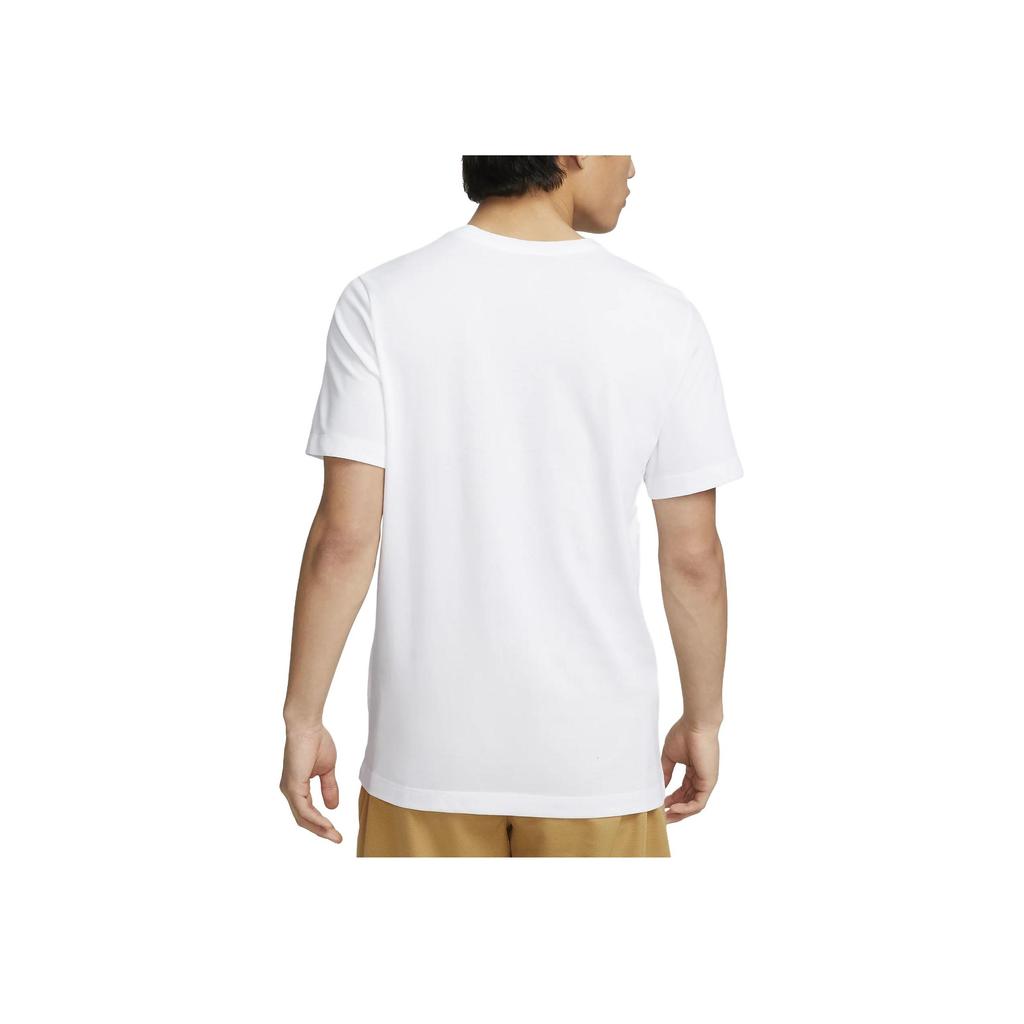 Nike Solid Color Crew Neck Fitted Short Sleeve T-Shirt Men Tops White DZ2703-100