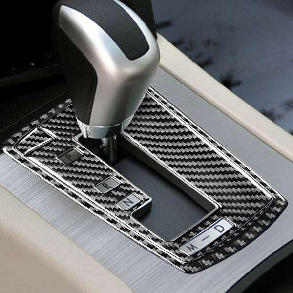 Soft Carbon Fiber Gear Shift Panel - Car Interior Accessory for Si Ba