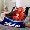 1 Stück, Disney Rot wie die Pubertät Roter Panda mit Mädchen Perfekt für Heimdeko, Sofadecke, Outdoor-Decke, Geschenk, Flanell-Überwurf