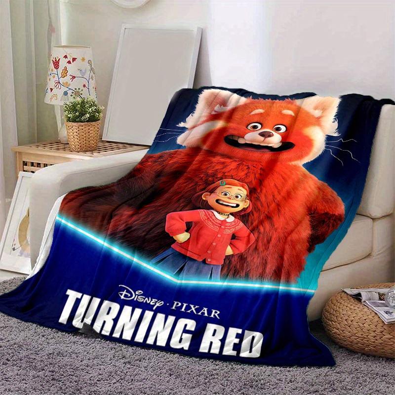 1pc, Disney Turning Red Red Panda with Girl Perfect for Home Decor, Couch Blanket, Outdoor Blanket, Gift, Flannel Throw 80x120cm