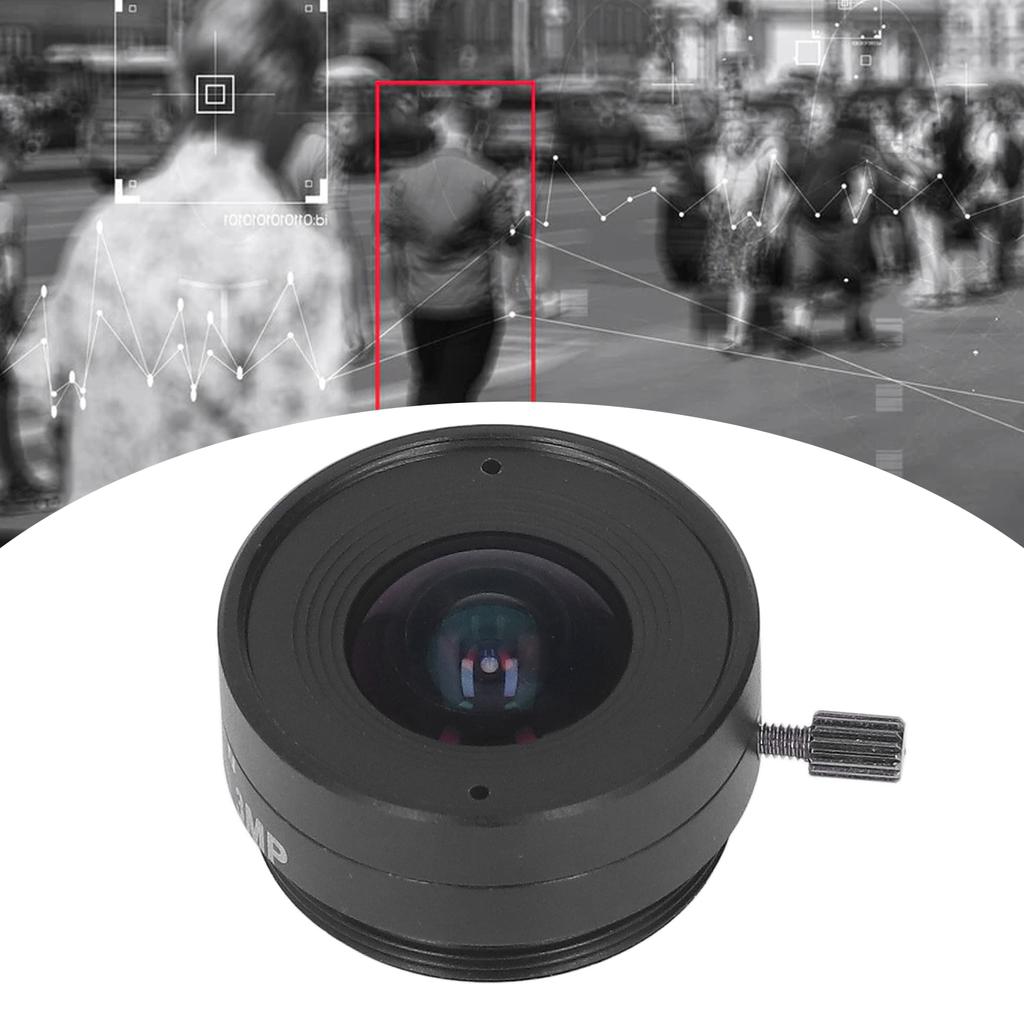 IP Camera Lens 2.1mm 3MP CS Mount Lens Wide Angle CCTV Camera Lens Aluminum Alloy for Home Security Cameras Security Camera Lens