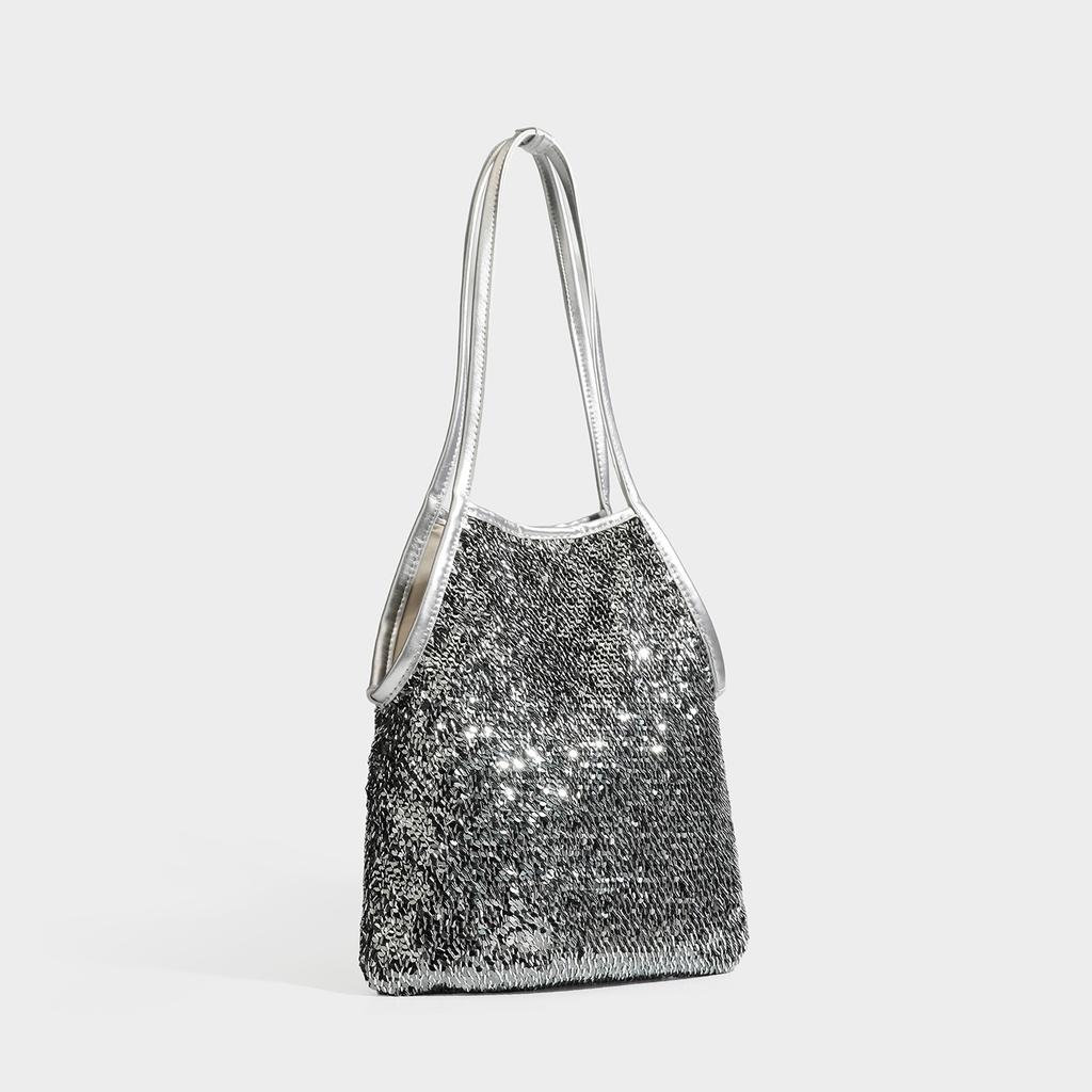 New High-end Armpit Bag, Fashionable Bead Shoulder Bag, Hand-held Dinner Bag, Tote Bag