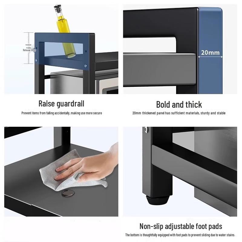 Extendable Kitchen Microwave Oven Storage Rack