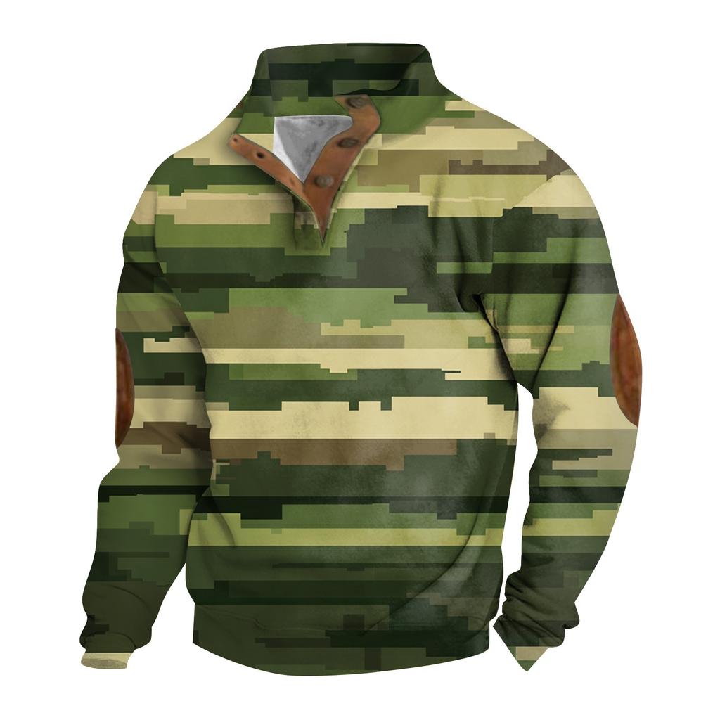 Men's Standing Collar Sweatshirt Is Outdoor Casual Sweaters Tops