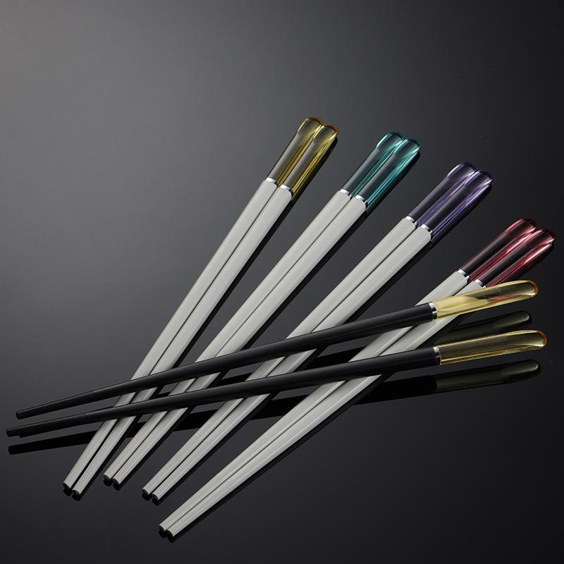 Crystal Alloy Chopsticks Portable Tableware Chopsticks Multi-specification Colorful Hotel Chopsticks White Housewarming Gifts Restaurant