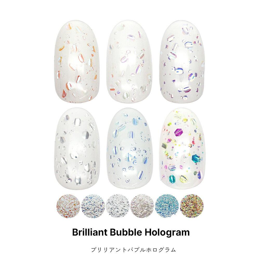 Nail Art Brilliant Bubble Hologram Large Capacity Pouch 0.1mm-2mm All 6 Types Gel
