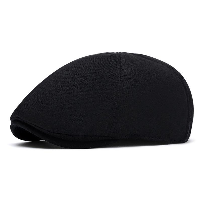 

Мужская кепка Forward Cap осень-зима с большой головой, берет в стиле ретро, однотонная хлопковая кепка британского газетчика чёрный