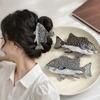Novelty Grouper Hair Clip Realistic Hair Claw Clip Cute Fish Hair Claw  For Women