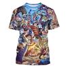 Modă pentru Bărbați Tricou cu Imprimeu 3D pentru Bărbați Gât Rotund Mânecă Scurtă Trendy Street Wear