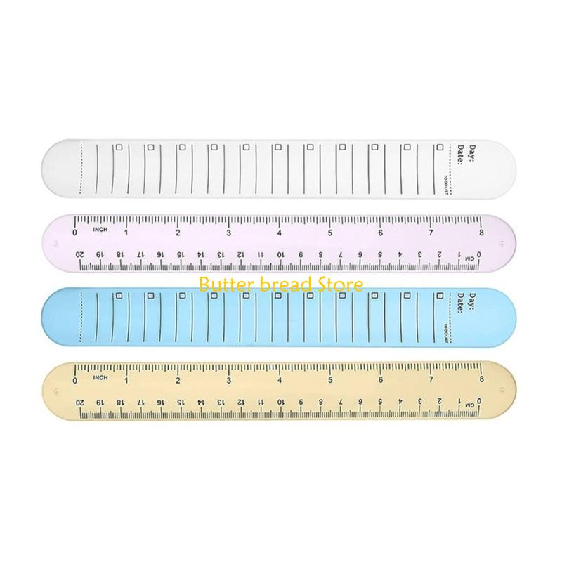W89C Multifunctional Slap Bracelets Checklist Ruler for Stocking Fillers