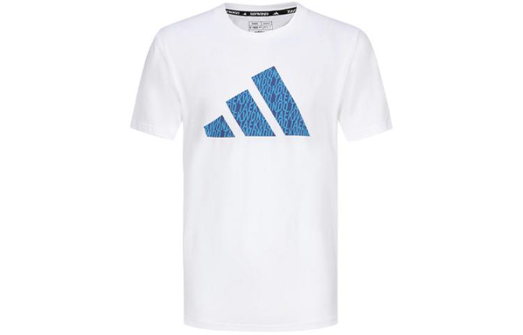 Adidas T-Shirts Men s White/Blue adiCLTSPSTK-WBU 2XL