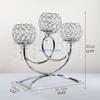Crystal 3 Arms Candlestick Holders Ornaments Table Centerpieces for Wedding D57B