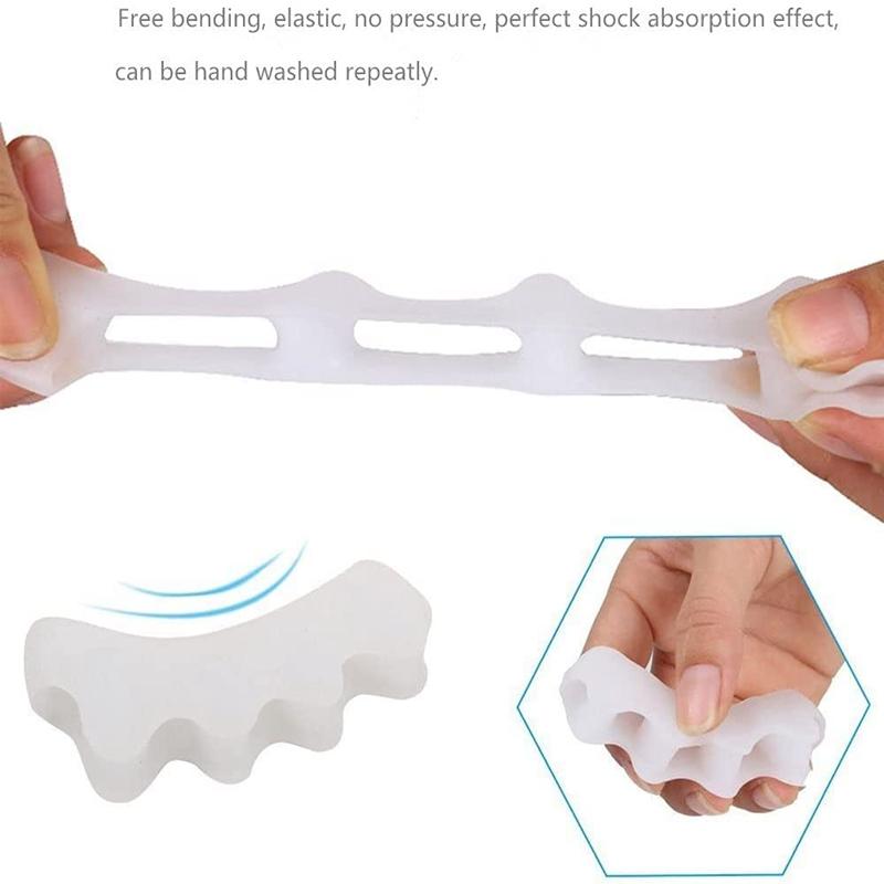 Protective Toe Separator Suitable Bunion Yoga Gel Silicone Hammer Toes Corrector for Women Men Straighteners Overlapping 1 Pair