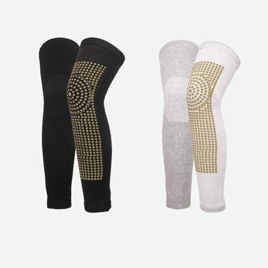 1 Pair Mugwort Acupressure Knee Sleeves Self Heating Compression Knee Sleeves Acupressure Elastic Knee Wrap for Men Women