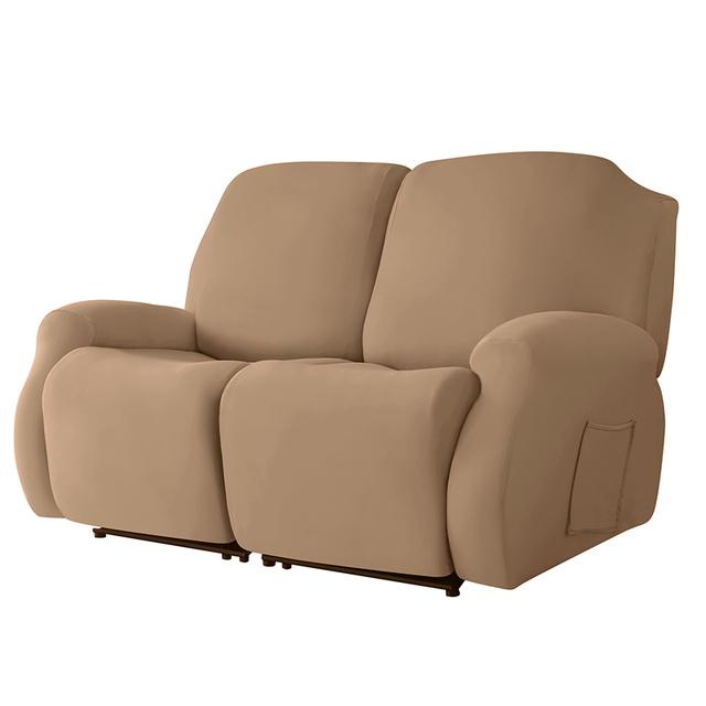 1 /2 /3 /4 Seat Recliner Sofa Cover Stretch Reclining Sofa Cover For Living Room Soft Solid Color Armchair Covers Washable 4 Pieces