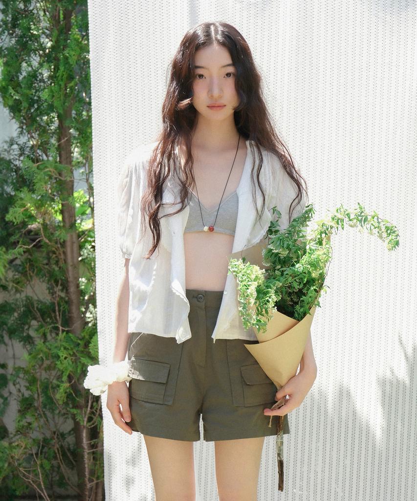 Moui Ruffle Lace Blouse (O/White_Half Sleeve)