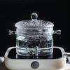 BORREY Hochtemperatur-Glas-Suppenbrei-Topf, koreanischer Suppentopf, Frühstück, Mikrowelle, Feuerheizung, Glasschüssel, Küche, Kochwerkzeug