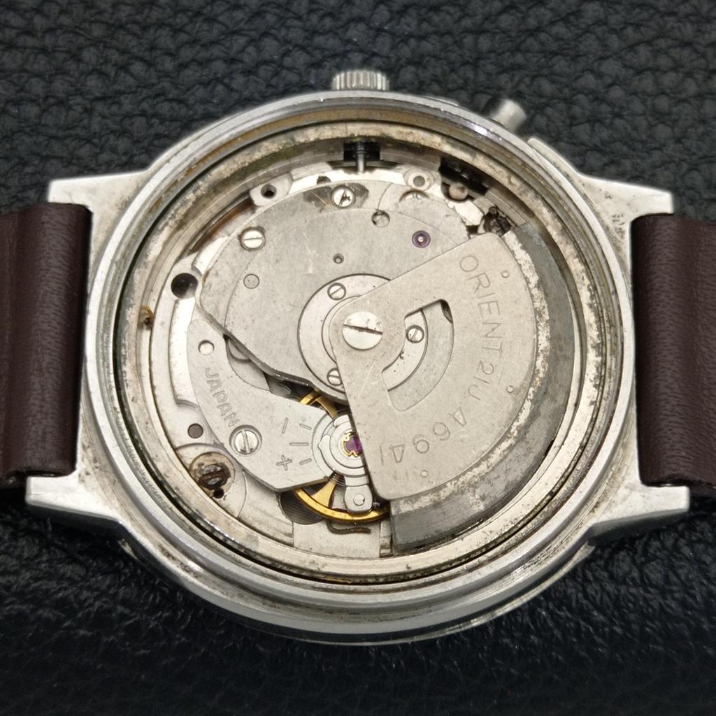 JAPAN VINTAGE ORIENT AUTOMATIC 46941 MENS WHITE COLOR DIAL WATCH a700154-5 R201-a700154
